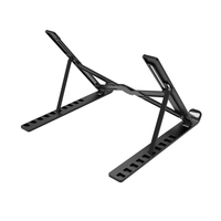 Support d'ordinateur portable pliable Zaidtek avec angle d'inclinaison réglable sur 10 niveaux, en caoutchouc, noir/couleur personnalisée et support ODM/OEM