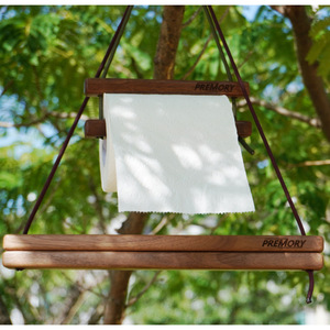 Porte-mouchoirs en bois de style japonais et coréen pour le camping en plein air, porte-serviettes, boîte à mouchoirs suspendue, grand rouleau de mouchoirs - Product Image 4