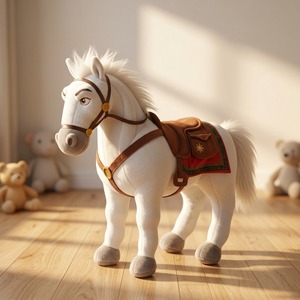 Peluche Cavallo Super Morbido di Alta Qualità all'Ingrosso con Imbottitura in Cotone PP, Durevole e Sicuro per Bambini, Ottimo per Regali - Product Image 1
