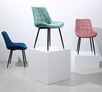 Chaises de salle à manger, bon marché, tissu marron, élégant, cuir pu, chaise de salle à manger moderne, chaises de restaurant de luxe