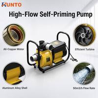 Pompe à eau électrique avec coque en alliage d'aluminium, turbine efficace, aspiration puissante, pompe de transfert d'eau d'irrigation avec cadre de transport