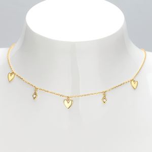 Collier pendentif cœur en argent sterling S925 avec zircon, poli, style vintage, bijoux fins pour femmes, fabricant, rhodié, best-seller SPJ - Product Image 2