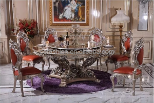 OE-FASHION stile <span class=keywords><strong>barocco</strong></span> <span class=keywords><strong>tavolo</strong></span> da pranzo <span class=keywords><strong>rotondo</strong></span> e sedie in stile neoclassico europeo in legno massello villa mobili 1.8M <span class=keywords><strong>tavolo</strong></span> da pranzo - Product Image 6