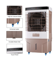 150W 60L Climatiseur Portable 3 Vitesses Mode Écran Tactile Télécommande Refroidisseur D'air Par Évaporation