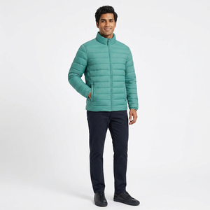 Blouson d'hiver à col montant de couleur personnalisée pour homme, nouvelle arrivée avec logo sur le devant, vente en ligne - Product Image 1