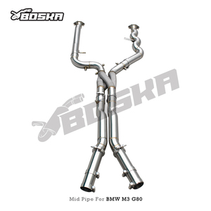 Système d'échappement Catback de style automobile nouveau pour BMW M3/M4 G80/G82 M2 G87 <span class=keywords><strong>S58</strong></span> 3.0T 2021-2024 avec tube intermédiaire à longueur égale et tube en Z - Product Image 4
