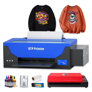 Desktop A3 DTF Printer Epson 1390 Head Oven 500ml INK Roll Direct to Film For T-shirt