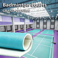 Tapis de sport en PVC HANLI 6,0 mm Water Cube, sol multisports intérieur pour badminton et tennis de table, installation facile, isolation acoustique