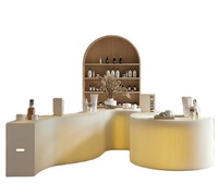 Présentoir pliable élégant en papier kraft avec éclairage pour salon, chambre à coucher, meubles gain de place, exposition commerciale