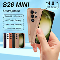 Smartphone S26 Mini 5G à succès – Écran 4,0 pouces, 12+512 Go, Batterie 4000 mAh, Android 15, Caméra HD 64 MP, Téléphone portable mini portable
