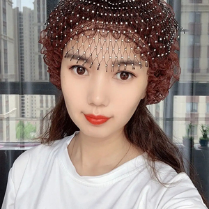 Bonnet intérieur musulman pour femme, très populaire, avec dentelle brillante et foulard élastique - Product Image 5