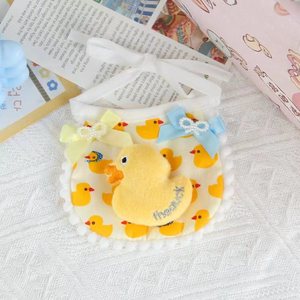 <b>Cute</b> Pet Bib With Lace Trim For Cats And Dogs Yellow Duck <b>Bear</b> Rabbit Styles All Seasons Pet Accessories - Product Image 2