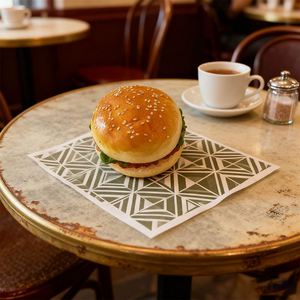 Logo personnalisé pour les restaurants, papier ciré réutilisable en gros pour les sandwichs et les hamburgers - Product Image 3