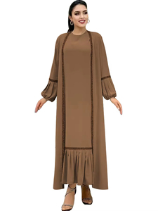 Abaya Sequined Women Muslim <b>Dress</b> Femmes Robe Musulmane Islamic Clothing Kimono Abaya Designs - Product Image 4