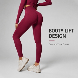 Leggings de Yoga Sin Costuras para Mujer, Cintura Alta, Control de Abdomen, Alta Elasticidad, Efecto Levanta Glúteos, Pantalones Deportivos para Gimnasio - Product Image 4