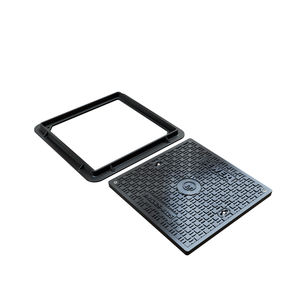 EN124 B125 사각 맨홀 뚜껑 465x465 나사 포함 복합 맨홀 탑 - Product Image 3