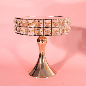 Soporte de <span class=keywords><strong>Pastel</strong></span> de Metal y Cristal para Pasteles de Boda, Accesorios para Pasteles, Suministros para Hoteles y Fiestas de Boda, Año Nuevo 2021 - Product Image 6