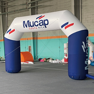 Gapura Inflatable Kain Oxford Custom Pabrikasi untuk Branding dan Iklan, Dilengkapi Banner Sponsor yang Dapat Dilepas, untuk Acara Olahraga Sekolah - Product Image 2