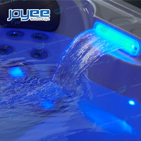 Xuan JOYEE — ballon d'extérieur pour 6 personnes adultes, grand carré en bois, bain d'hydro massage, tourbillon, baignoire, spa