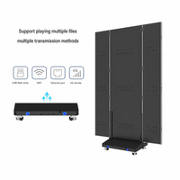 Écran publicitaire pliable sur pied HD P1.2 P1.5 P1.8 P2.5, affichage LED triple pliage haute définition pour magasin de détail