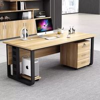 Bureau Minimaliste Moderne avec Plateau Épaissi, Table d'Ordinateur pour Bureau à Domicile, Bureau de Direction pour Travail et Étude, Vente en Gros