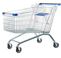 Chariot d'épicerie en plastique de supermarché chariot de supermarché en plastique à vendre
