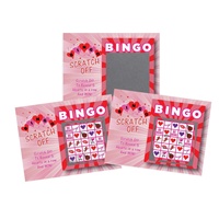Impression personnalisée de tickets à gratter CMYK, cartes à gratter de loterie bingo, cartes de révélation de prix, cartes de gagnant bingo pour le divertissement