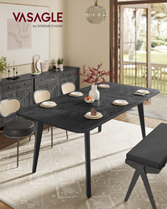 <span class=keywords><strong>Table</strong></span> de salle à <span class=keywords><strong>manger</strong></span> <span class=keywords><strong>VASAGLE</strong></span> avec pieds coniques et transitions courbes, <span class=keywords><strong>table</strong></span> extensible pour 4/6/8 personnes - Product Image 1