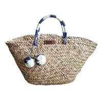 Produit phare : Panier à linge et sac à main en jacinthe d'eau, écologique, style bohème, décoré de plumes, taille personnalisable, pour la cuisine