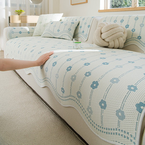 Coussin de canapé en soie glacée, une pièce, antidérapant, universel, pour salon, motif floral, fermeté moyenne - Product Image 1