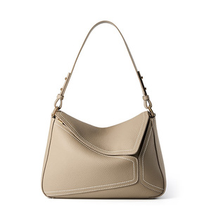 Sac à bandoulière en cuir véritable pour femme, directement de l'usine - Léger, avec fermeture éclair, style décontracté, grande capacité, imperméable - Product Image 6