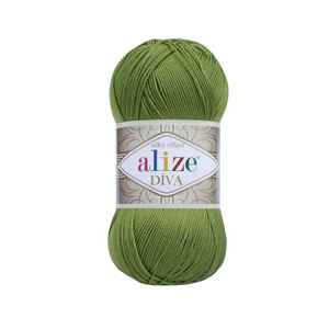 Alize Diva 210 100% Hilo Acrílico Verde Manzana - Product Image 1
