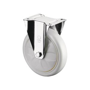 BS Rollen Roue pivotante fixe dm 100 mm bouchon de charge. Panneau plastique 300 kg L135xW110 mm roulette blanche - Product Image 1