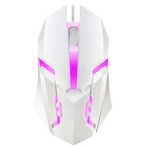 computer peripherals mouse professional wired usb 7 colors led backlight office optical white 2024 custom gaming mouse