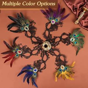 Karnaval Maskeli Balo Demir Levha Tüy Yarım Yüzlü Yapay Elmas Maskeli Balo Maskesi Oymalı Dayanıklı Yetişkin Kostüm Partisi Siyah - Product Image 5