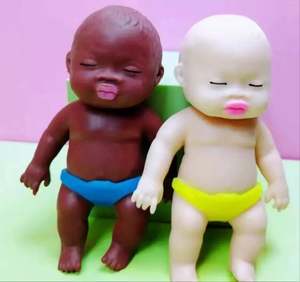 SYH518 Juguete Antiestrés Clásico y Divertido de Rebote Lento para Bebés, Colores Blanco, Negro y Arena, Juguete de Descompresión para Niños Hecho de Plástico - Product Image 5