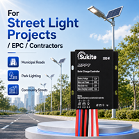 Contrôleur solaire MPPT 3262 3.2V 64W 30A Sukite robuste avec capteur de lumière intégré pour projet d'éclairage public extérieur