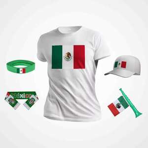 แว่นกันแดดและหน้ากากพิมพ์ลายโลโก้ทีมฟุตบอลเม็กซิโกสำหรับแฟนบอล ขายส่งทั่วโลก วัสดุโพลีเอสเตอร์ พิมพ์ด้วยระบบดิจิทัล - Product Image 6