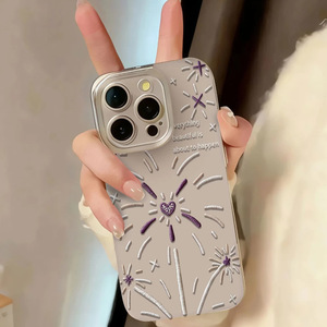 เคสโทรศัพท์แบบนิ่มใสลายดอกไม้ไฟรูปหัวใจ สำหรับ iPhone 17 Pro Max ตัดเย็บอย่างแม่นยำ ปกป้องรอบด้าน กันกระแทก - Product Image 4