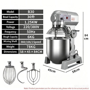 Mélangeur planétaire vertical 60L, <span class=keywords><strong>pétrin</strong></span> industriel pour boulangerie, production en série - Product Image 6