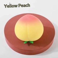 Jouet Squishy Pêche de Simulation à Remontée Lente, Balle à Presser Fruitée, Texture Douce Maltose, TPR, Unisexe, Anti-Stress, Jouet de Décompression