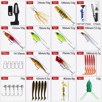 138 pièces mystère Surprise boîte pêche 100% obtenir haute qualité cadeau hameçons leurres ensemble accessoires attirail aveugle boîte Pesc