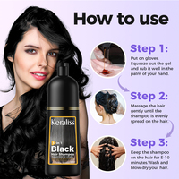 Crème colorante permanente Joynna au gingembre et ginseng 400ml, du blanc au noir, à base de henné naturel et d'huile de nigelle, sans ammoniaque
