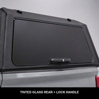 Hardtop noir pour Ute double cabine avec fenêtres à persiennes, plateforme de toit, portes à ailes de mouette, étanche pour Hilux OEM ODM