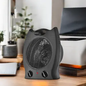 Superventas 1000W/2000W portátil Mini calentador eléctrico infrarrojo ventilador calefacción y refrigeración para uso doméstico con interruptor de punta