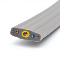 Cable de Fibra Óptica Plano para Elevador OM4 de 4 Núcleos, Cubierta de PVC LSZH, 2 Hilos de Acero Gi, Clasificación IP67, Bajo Voltaje, Cobre Libre de Oxígeno