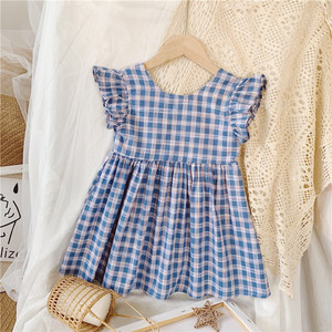 Vestidos Africanos para Niñas al por Mayor, Vestidos de Fiesta para Niños con Estampado a Cuadros - Product Image 1