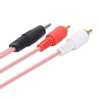 Câble audio double RCA mâle 3,5 mm torsadé de haute qualité, 1,5 m, gaine PVC, blindage feuille, pour amplificateur répartiteur de lecteur DVD