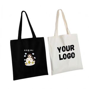 Small Korean Colorful Blank Cotton Canvas Tote Bags with Custom Logo - Product Image 1