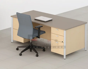 Lỗ Bán Văn Phòng Bàn Làm Việc Bằng Gỗ Bảng Máy Tính Kim Loại Nặng Khung Bàn Với Tủ Lưu Trữ Cho Nhân Viên - Product Image 6